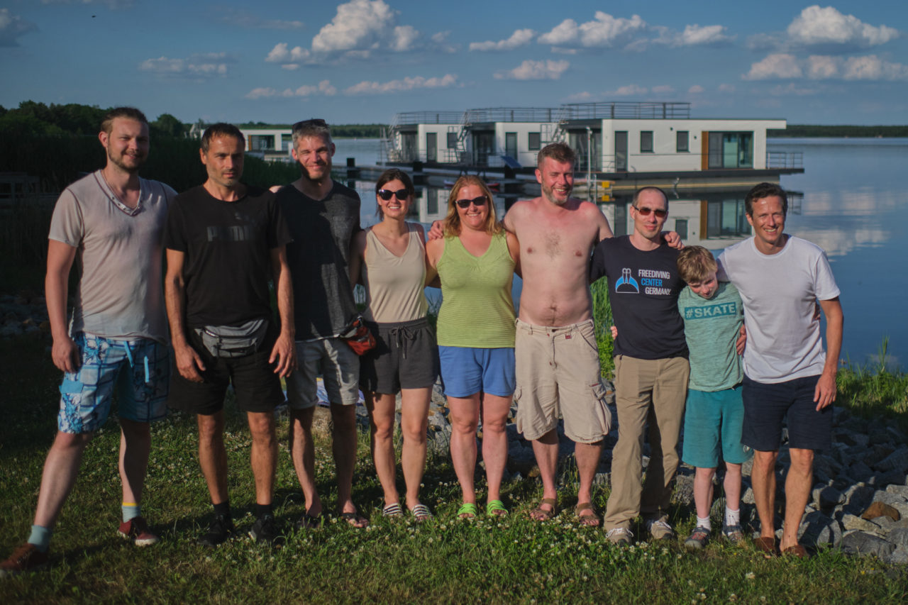 Die erste Freediver-Gruppe aus Berlin, Sachsen und Mecklenburg-Vorpommern